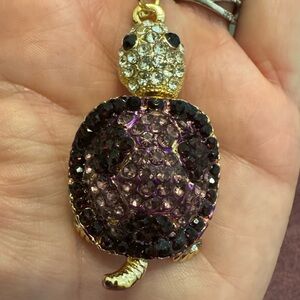 NWOT Crystal Turtle Keychain